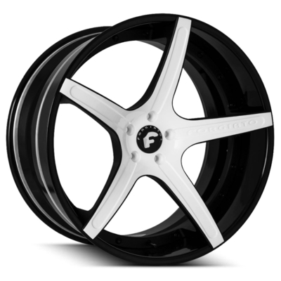 Black Lip Forgiato Forged Wheels ขอบล้อหน้าขาวเกรดอากาศยาน
