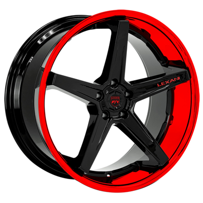 Black Red Lip Lexani ล้อฟอร์จ 2 ชิ้น Y Twist Spokes
