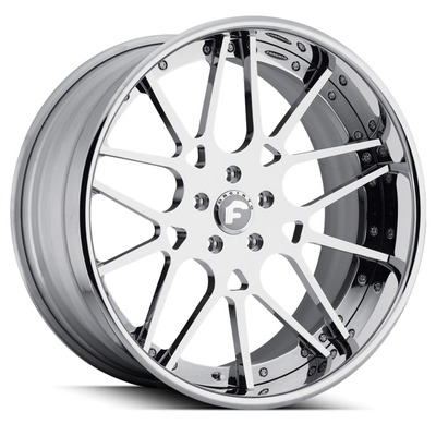 Forgiato Maglia Forgiato ล้อฟอร์จ Brushed Silver Chrome Lip JWL