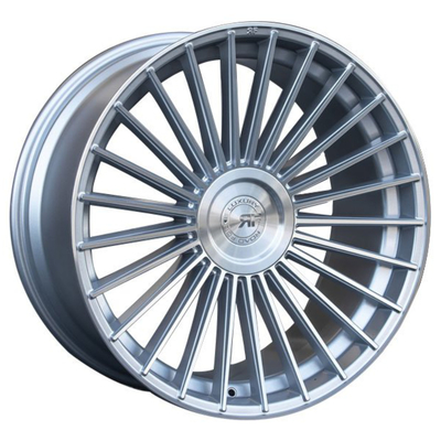 Silver Machined Face 6061-T6 อลูมิเนียมอัลลอยด์ Forge Auto Wheels Multi Spokes