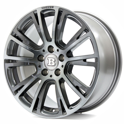 Hollow Carved Spokes ล้อฟอร์จ Mercedes R Liquid Titanium
