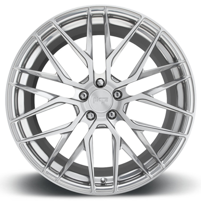 6061-T6 Bright Silver Monoblock Forged Wheels Concave Spokes