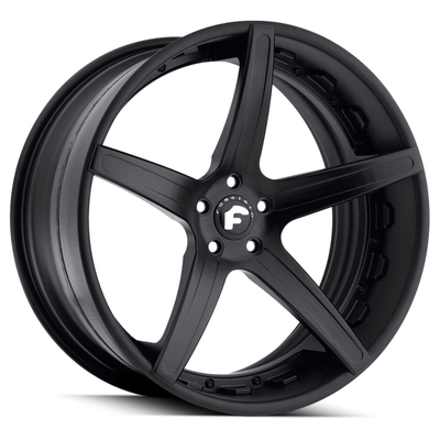 6061-T6 Forgiato Aggio-ECL ล้อฟอร์จสีดำเงา Offset 60mm 80mm