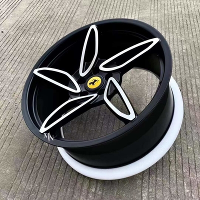 5 Spokes Ferrari Forged Wheels For 458 488 Spider Custom Finish