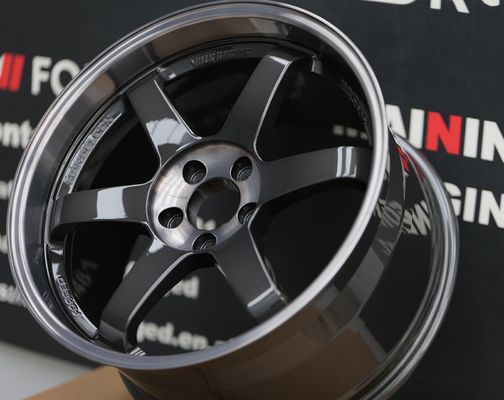 Rays Volk Racing ล้อโกหก Te37 SL ดับเบิ้ล สีดํา