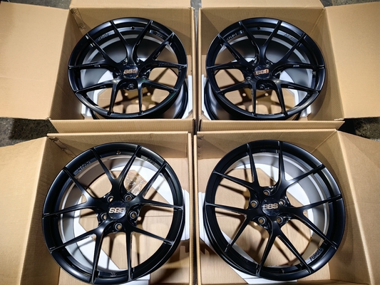 BBS Fi-R วงล้อสีดําสีซาติน 6061-T6 วงล้อเหล็กสแตนเลสอลูมิเนียม