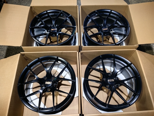 BBS Fi-R วงล้อสีดําสีซาติน 6061-T6 วงล้อเหล็กสแตนเลสอลูมิเนียม
